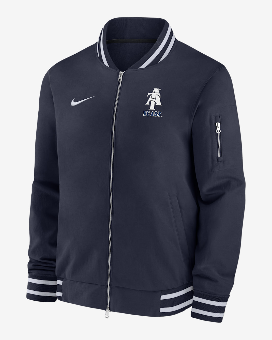 North Carolina A&T Men's Nike College Bomber Jacket - Navy