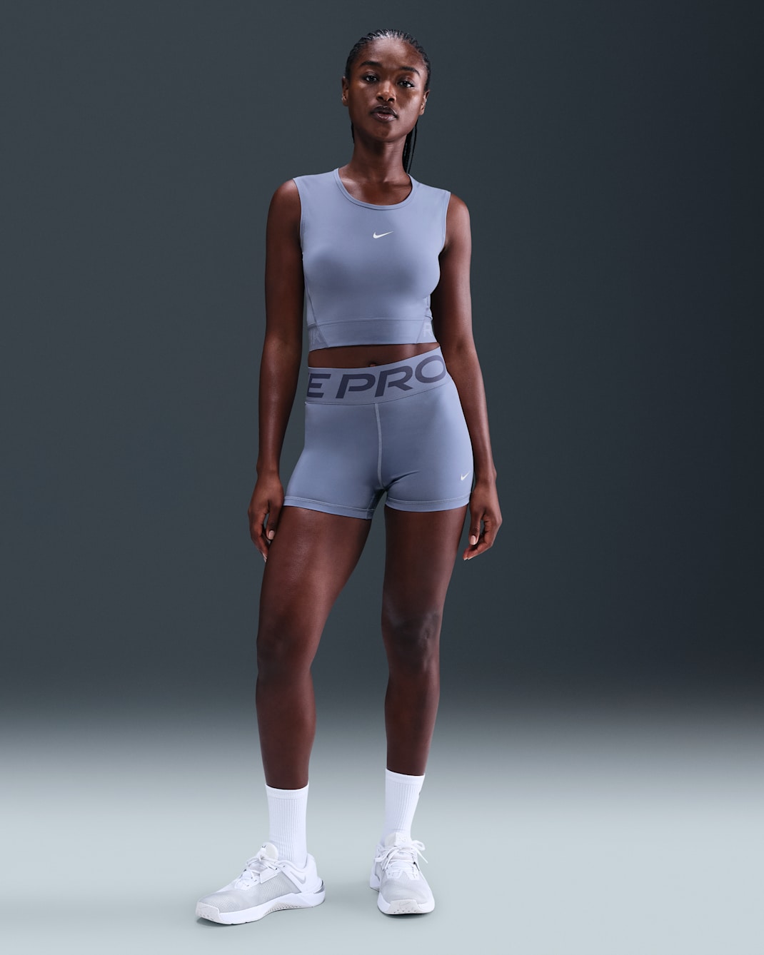 Nike Pro Sculpt Women's High-Waisted 7.5cm (approx.) Biker Shorts - World Indigo/White