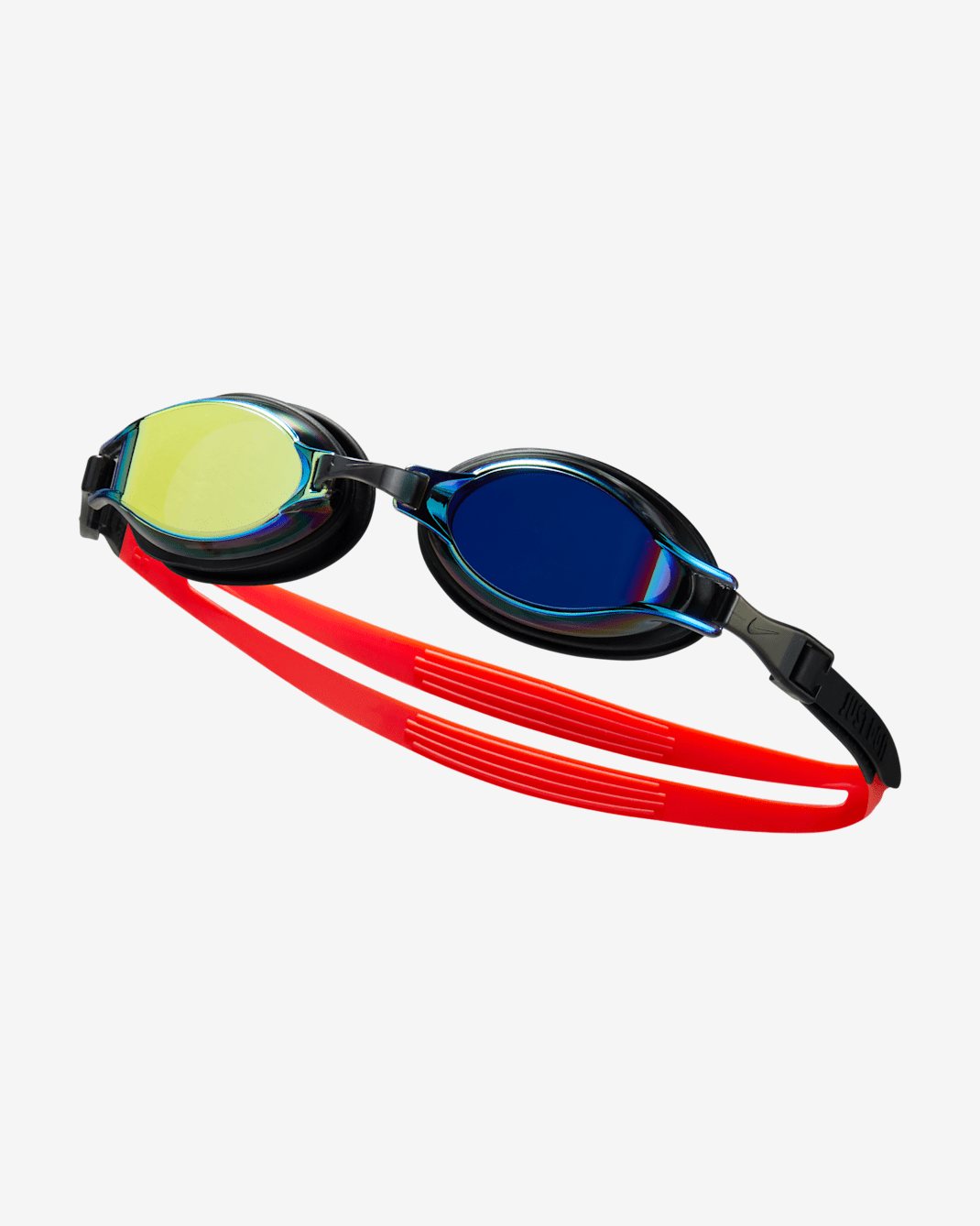 Goggles espejados cromados Nike Swim - Oro/Negro/Rojo picante/Gris humo oscuro
