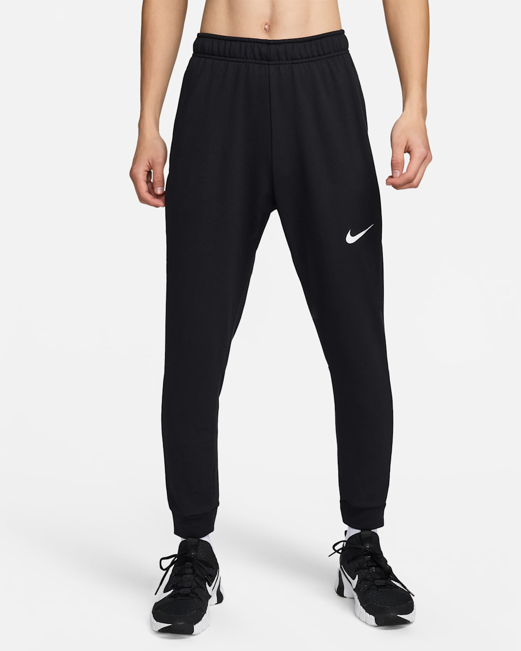 Nike Dri-FIT Men's Fleece Training Trousers - Black/White