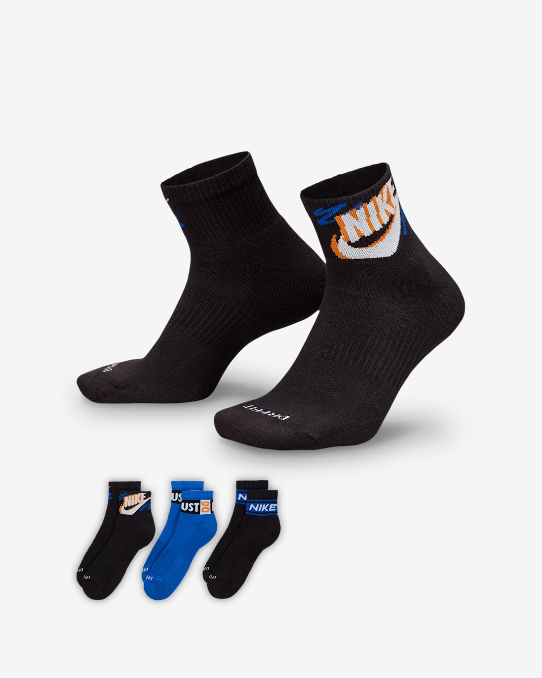Calcetines al tobillo Nike Everyday Plus (3 pares) - Multicolor