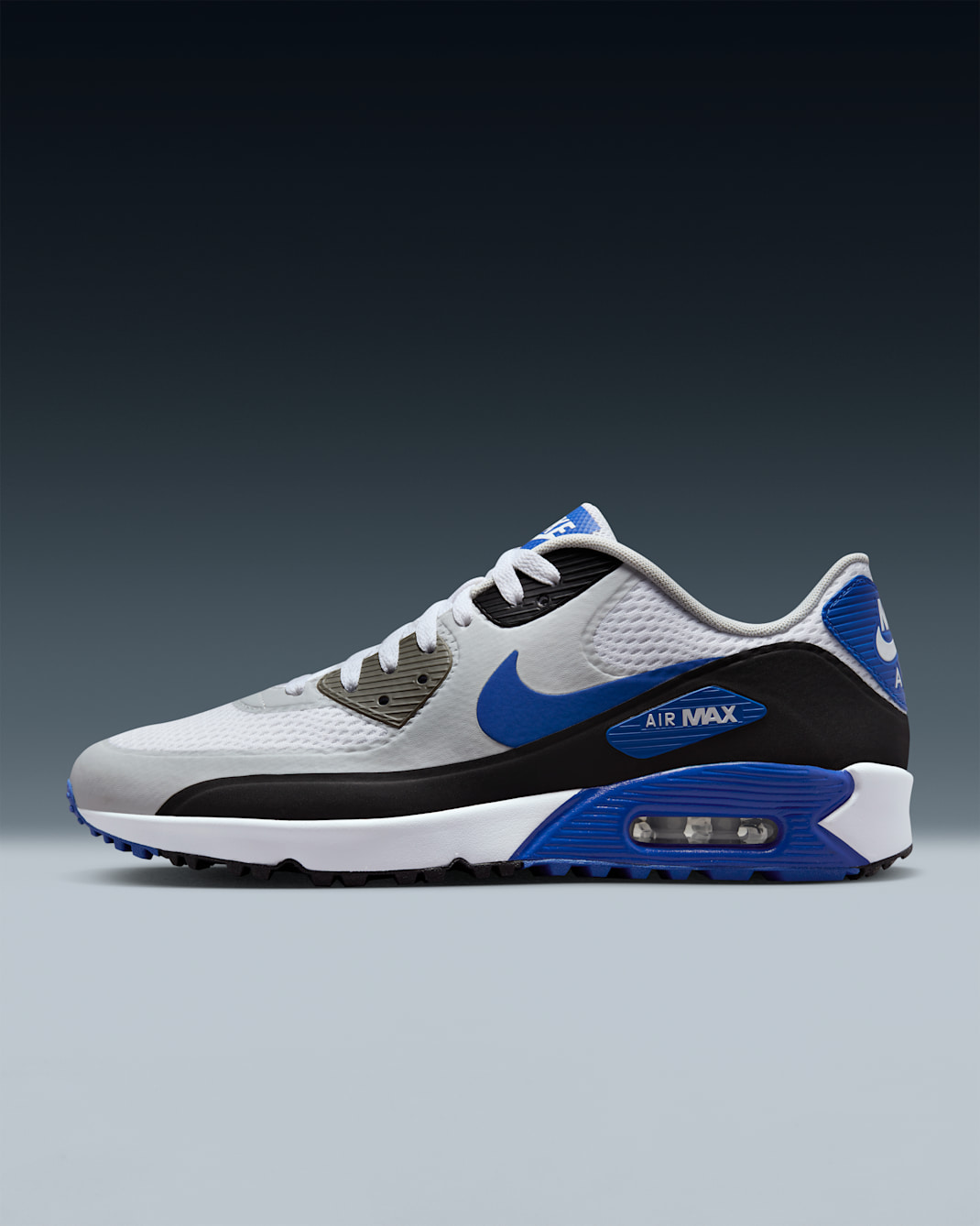 Calzado de golf Nike Air Max 90 G - Blanco/Negro/Polvo fotón/Royal juego