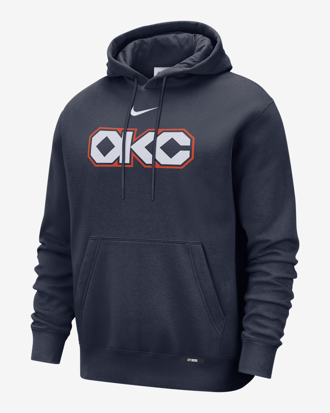 Oklahoma City Thunder City Edition Men's Nike Basketball Club Pull-Over Hoodie - College Navy