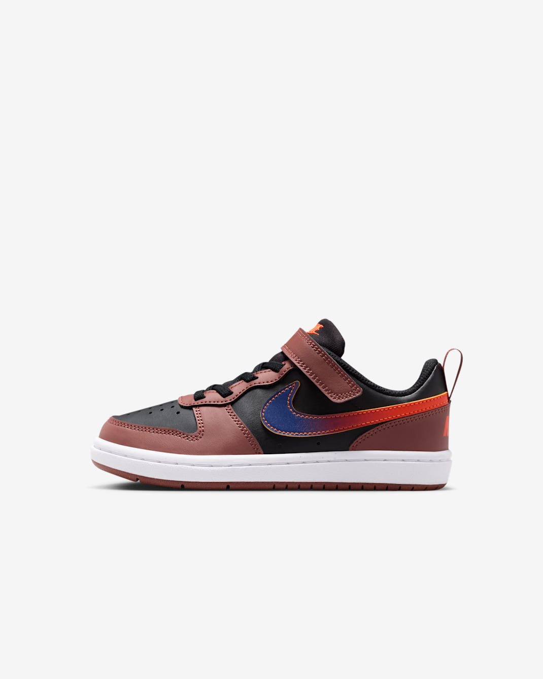 Nike Court Borough Low Recraft Little Kids' (Boys') Shoes - Black/Red Sepia/Team Orange/Deep Night