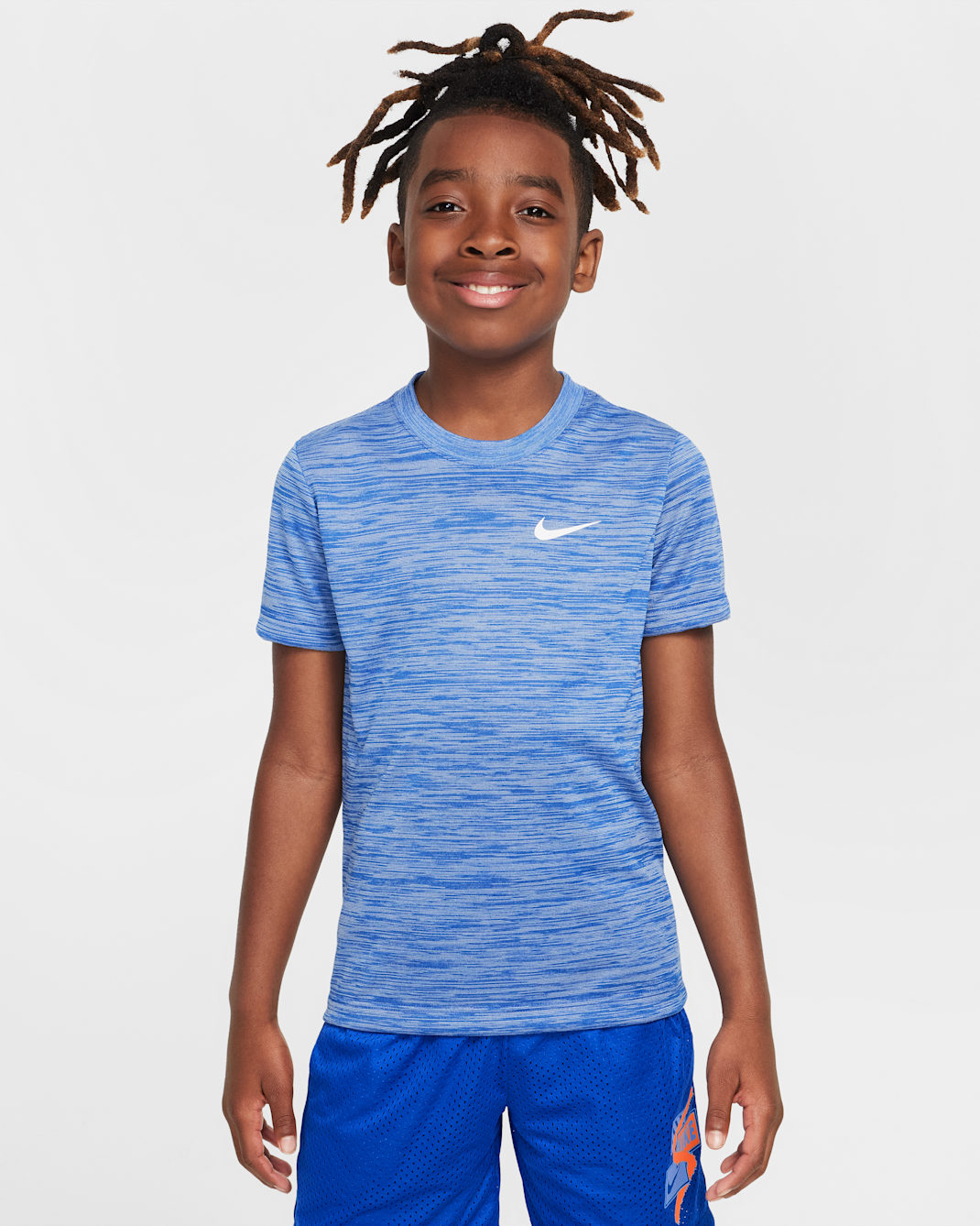 Playera de entrenamiento Dri-FIT para niños talla grande Nike Legend - Royal juego/Puro/Jaspeado