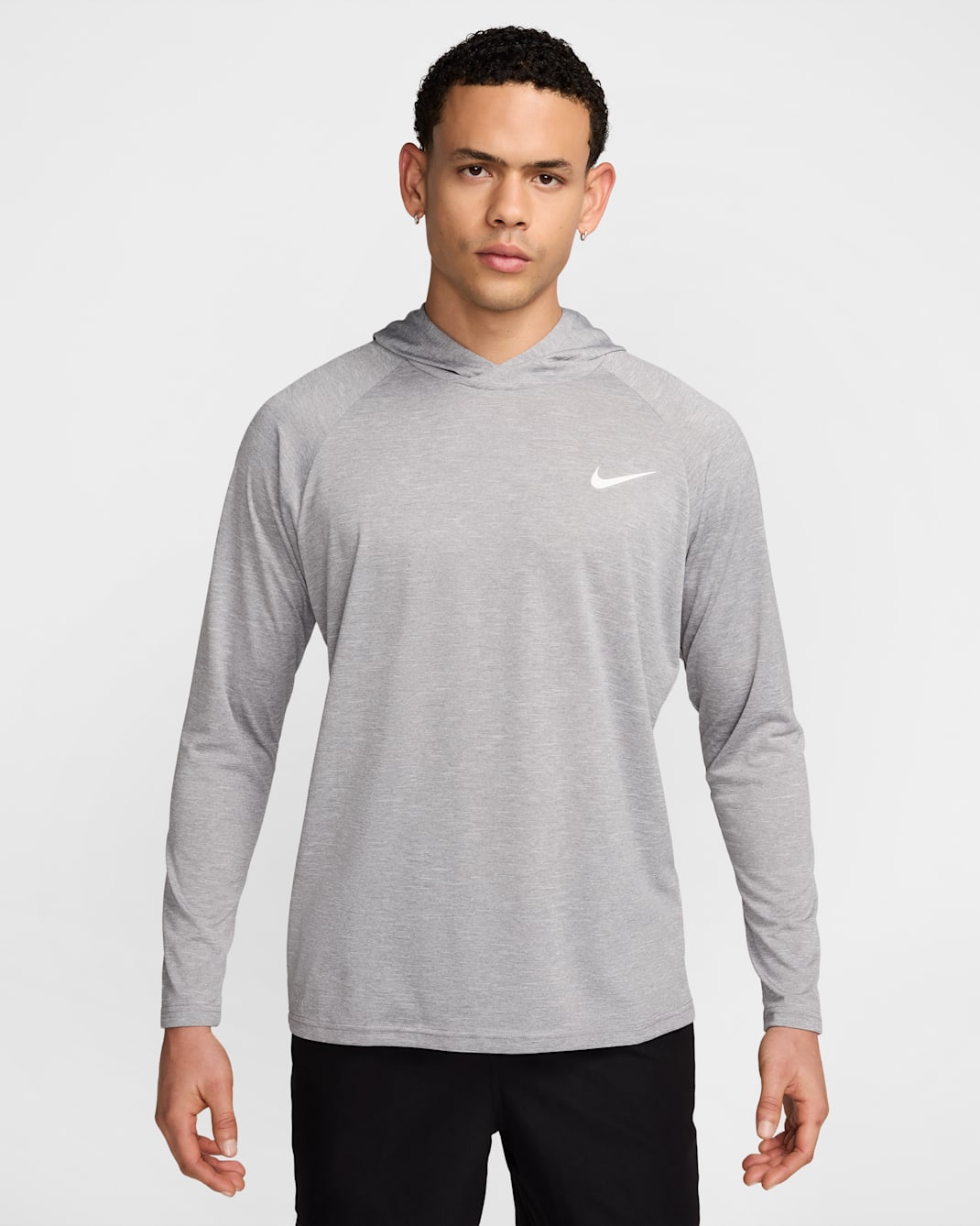Nike Swim Hydroguard Essential Men's Dri-FIT UV Long Sleeve Hooded Top - Particle Grey