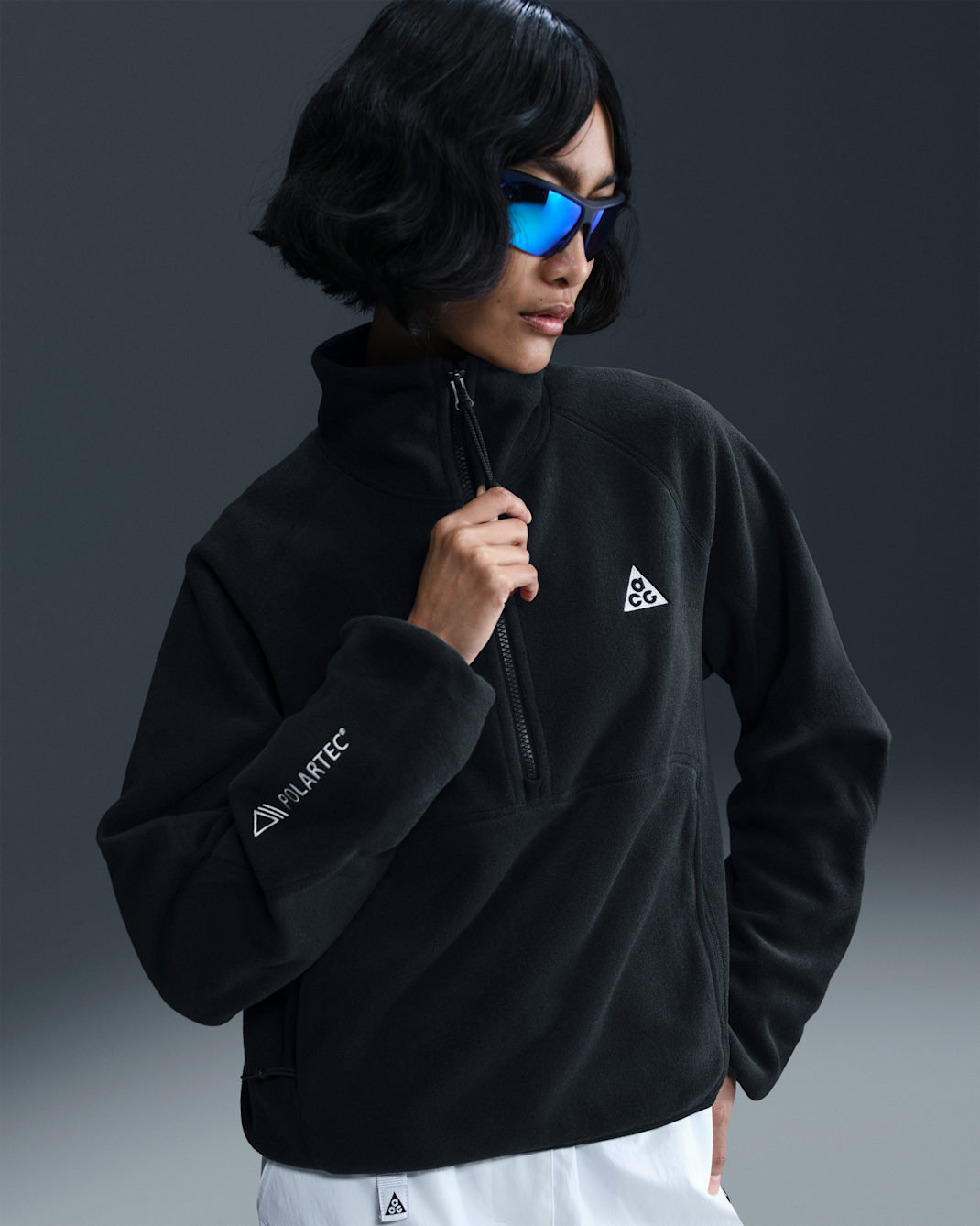 Nike ACG 'Wolf Tree' Women's 1/2-Zip Top - Black/Anthracite/Summit White