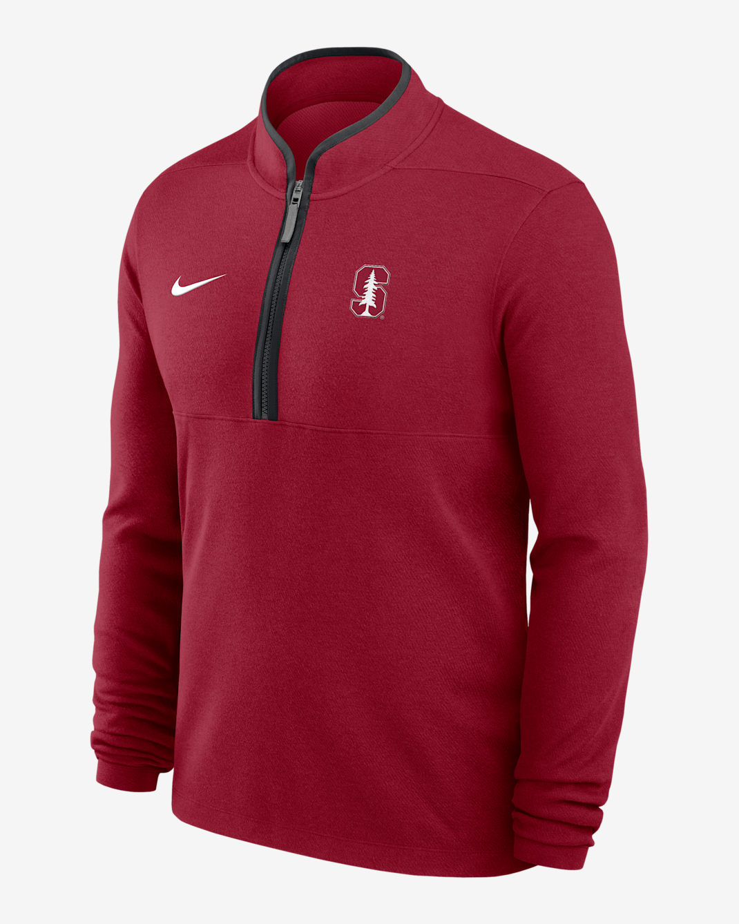Stanford Victory Men's Nike Dri-FIT College 1/2-Zip Long-Sleeve Top - Cardinal Red