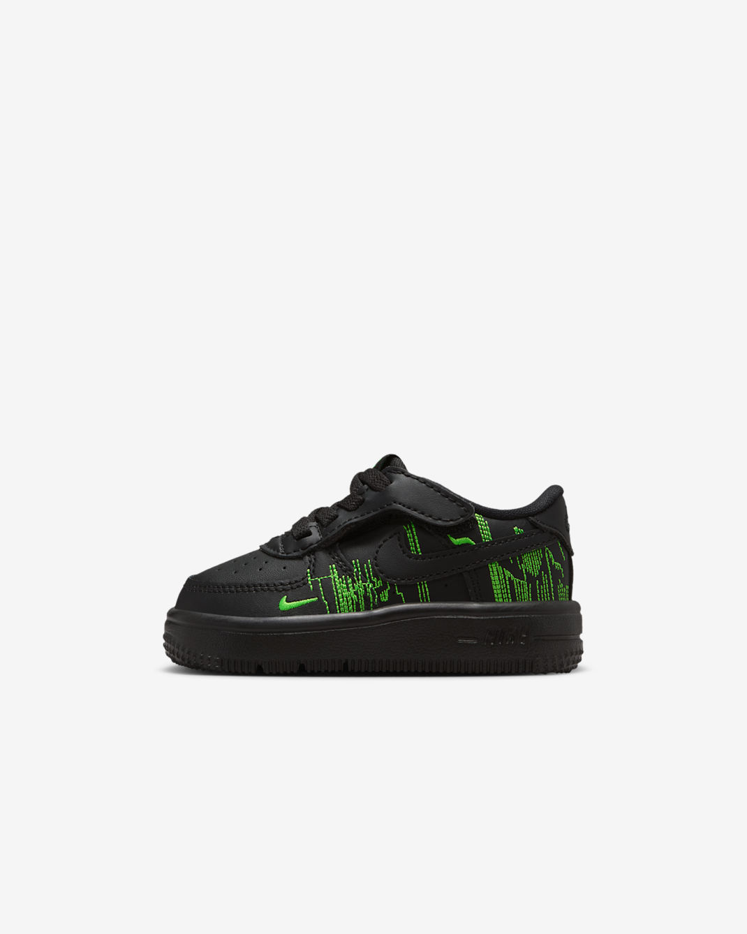 Nike Force 1 Low LV8 4 EasyOn Baby/Toddler Shoes - Black/Green Strike/Vivid Purple/Black