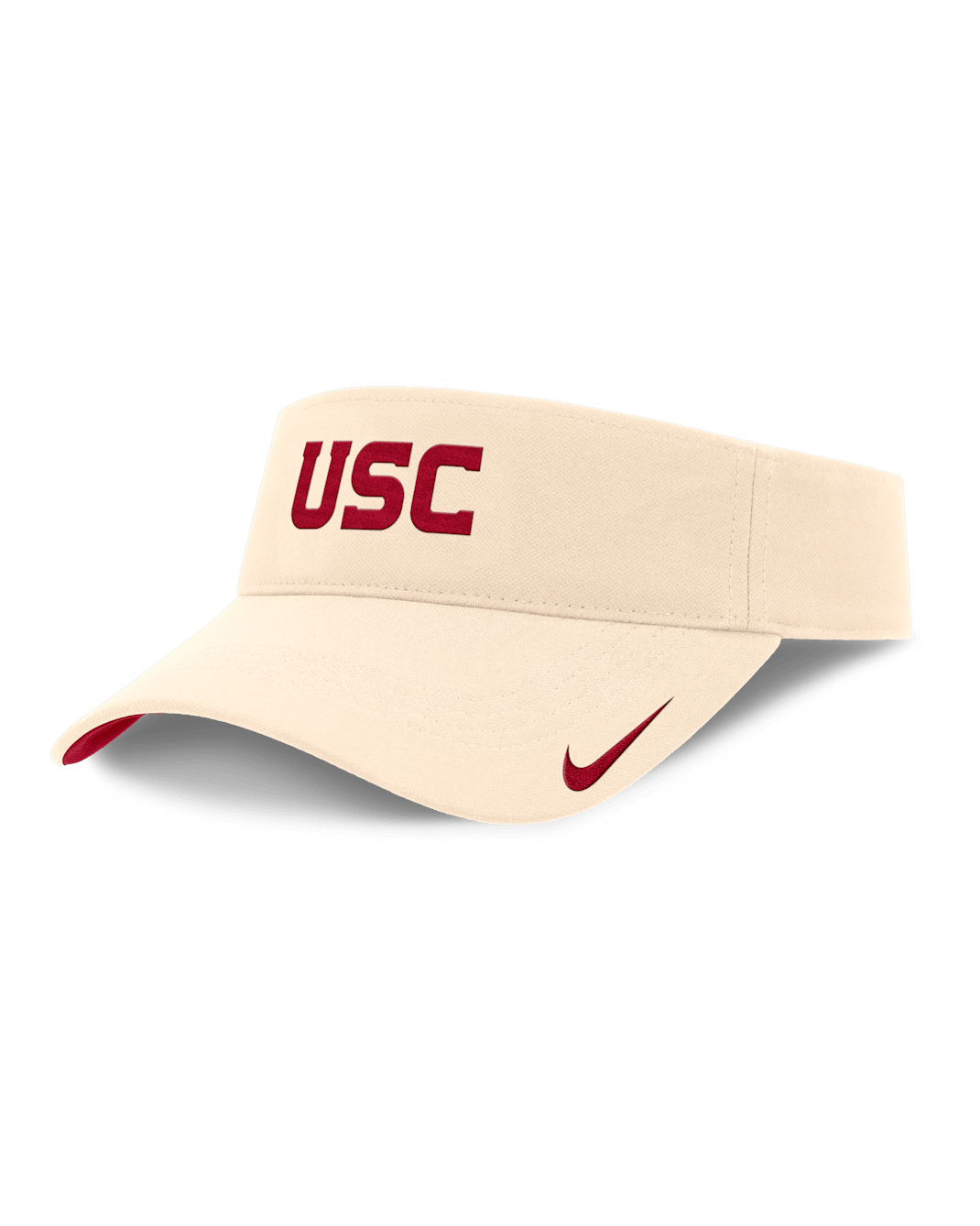 USC Trojans Primetime Ace Men's Nike Dri-FIT College Adjustable Visor - Natural