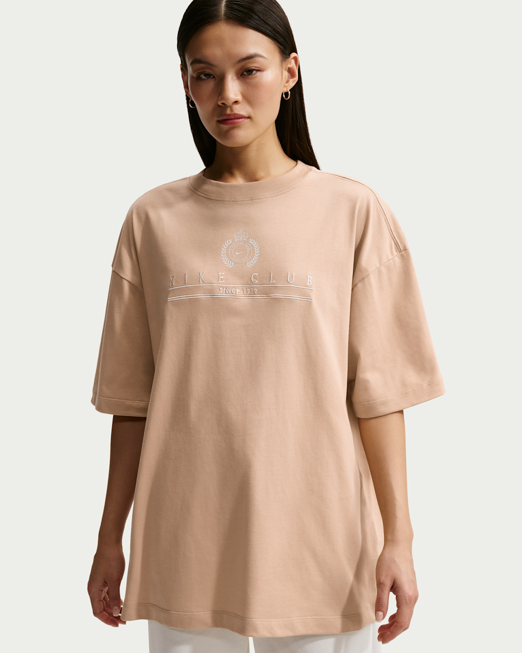 Nike Sportswear ekstra stor kortermet T-skjorte til dame - Linen/Phantom