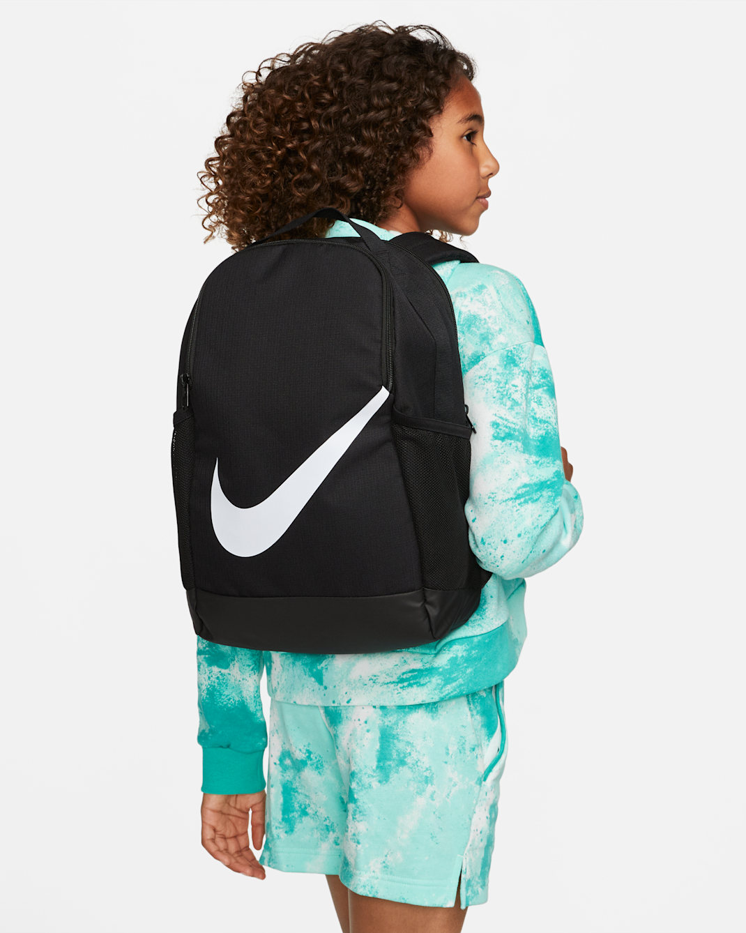 Nike Brasilia Kinder-Rucksack (18 l) - Schwarz/Schwarz/Weiß