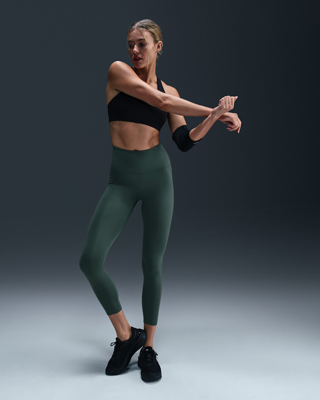Nike Therma-FIT One Women's High-Waisted 7/8 Leggings - Vintage Green/White
