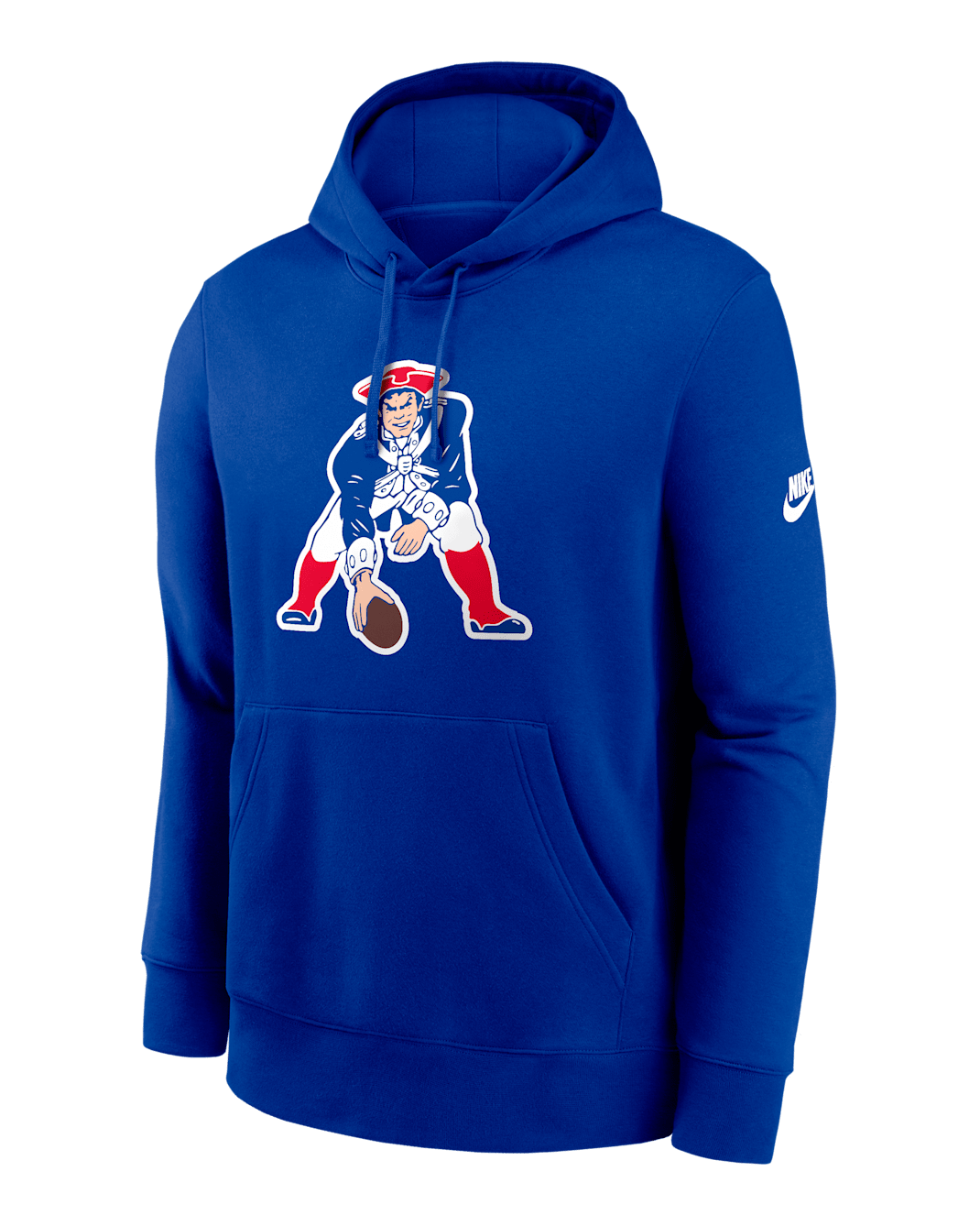 New England Patriots Club Logo Men's Nike NFL Pullover Hoodie - Royal
