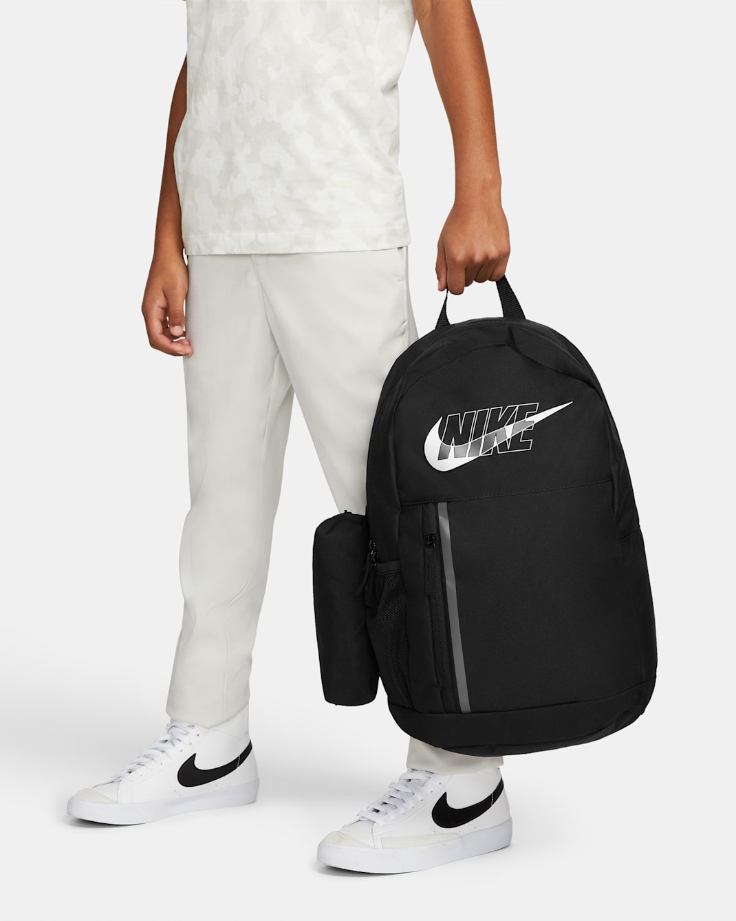 Nike Kids' Graphic Backpack (20L) - Black/Black/White