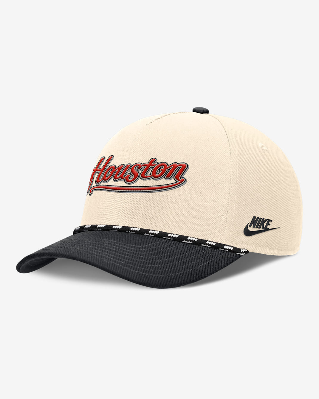 Gorra ajustable Nike de la MLB para hombre Houston Astros Rise - Natural