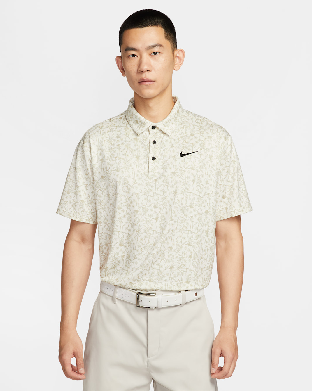 Nike Tour Men's Dri-FIT Golf Polo - Pale Ivory/Black