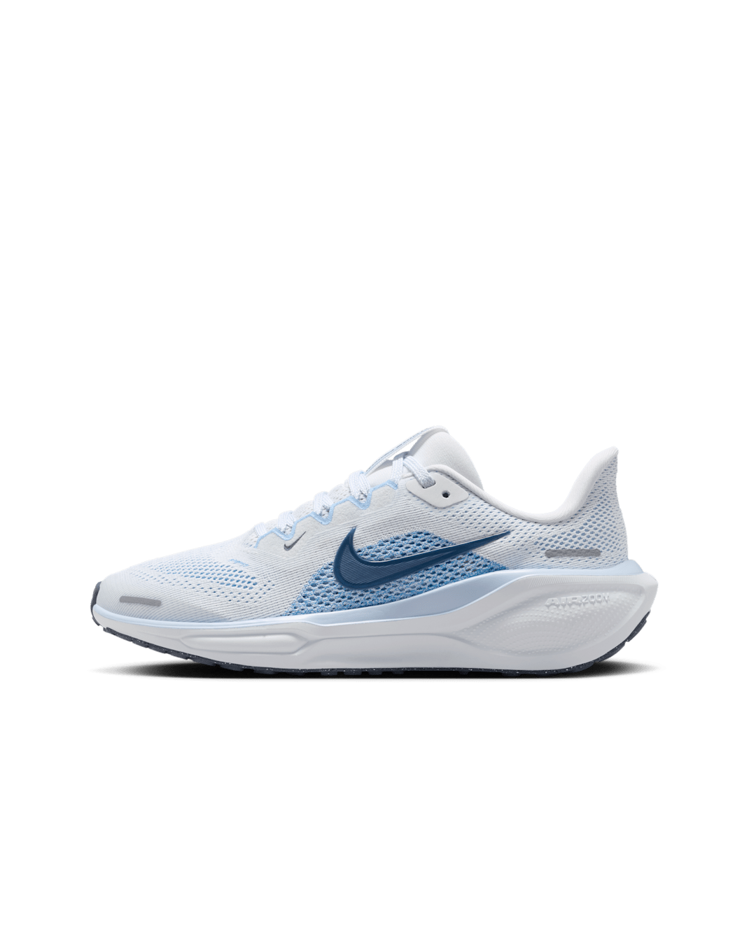 Nike Pegasus 41 Older Kids' Road Running Shoes - White/Aluminium/Football Grey/Diffused Blue