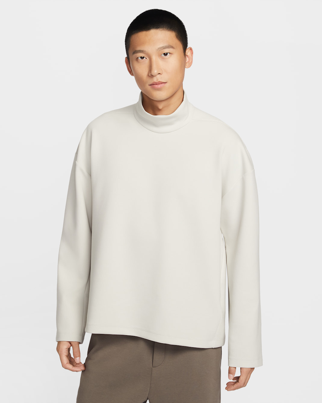 나이키 24.7 임파서블리소프트 남성 드라이 핏 터틀넥 - 라이트 본/라이트 오어우드 브라운