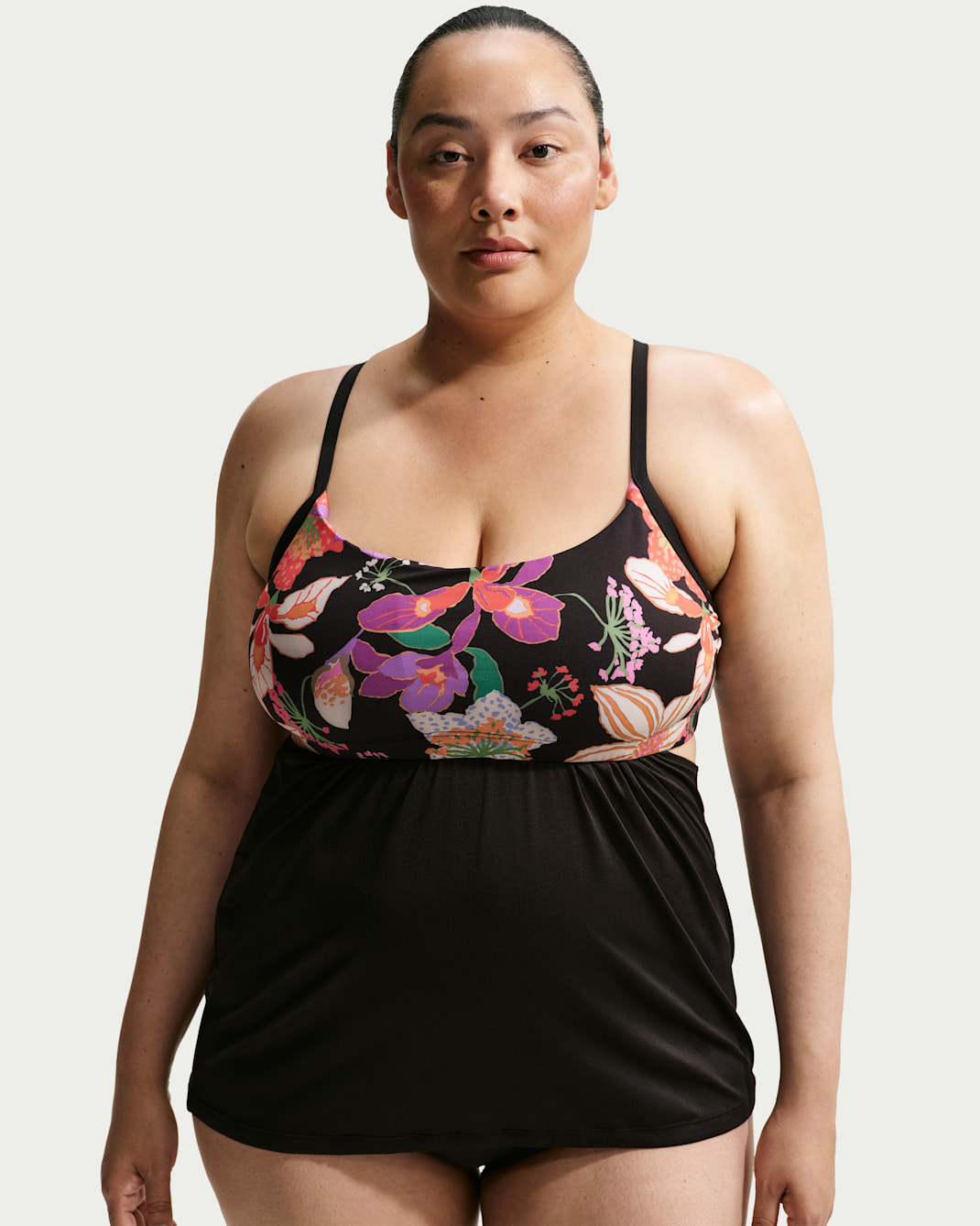 Nike Swim Women's Layered Tankini (Plus Size) - Black