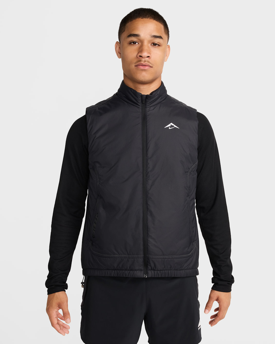 Nike Trail PrimaLoft® Therma-FIT-løbevest til mænd - sort/Summit White