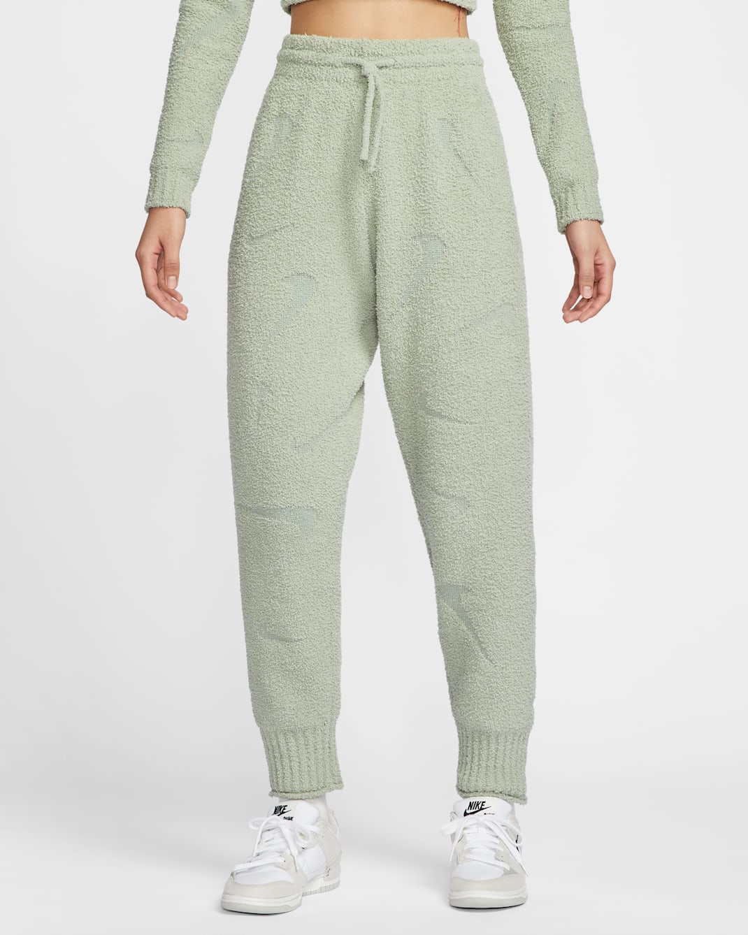 Nike Sportswear Phoenix Cozy Bouclé Women's High-Waisted Oversized Knit Pants - Jade Horizon