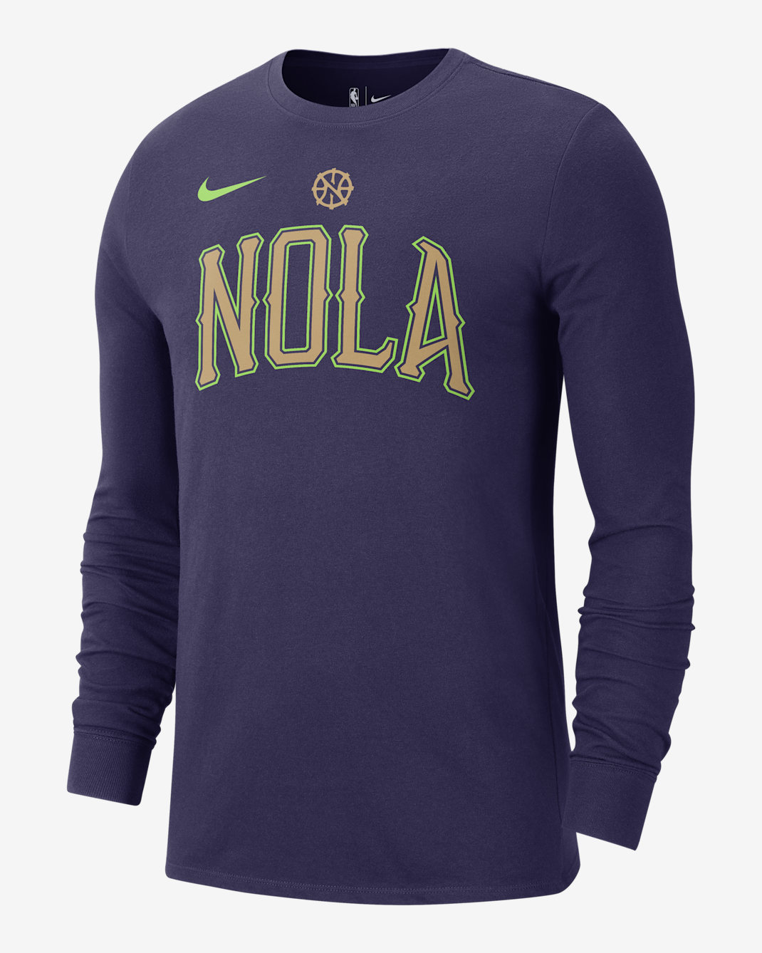 Playera de manga larga Nike de la NBA para hombre New Orleans Pelicans Essential City Edition - Tinta