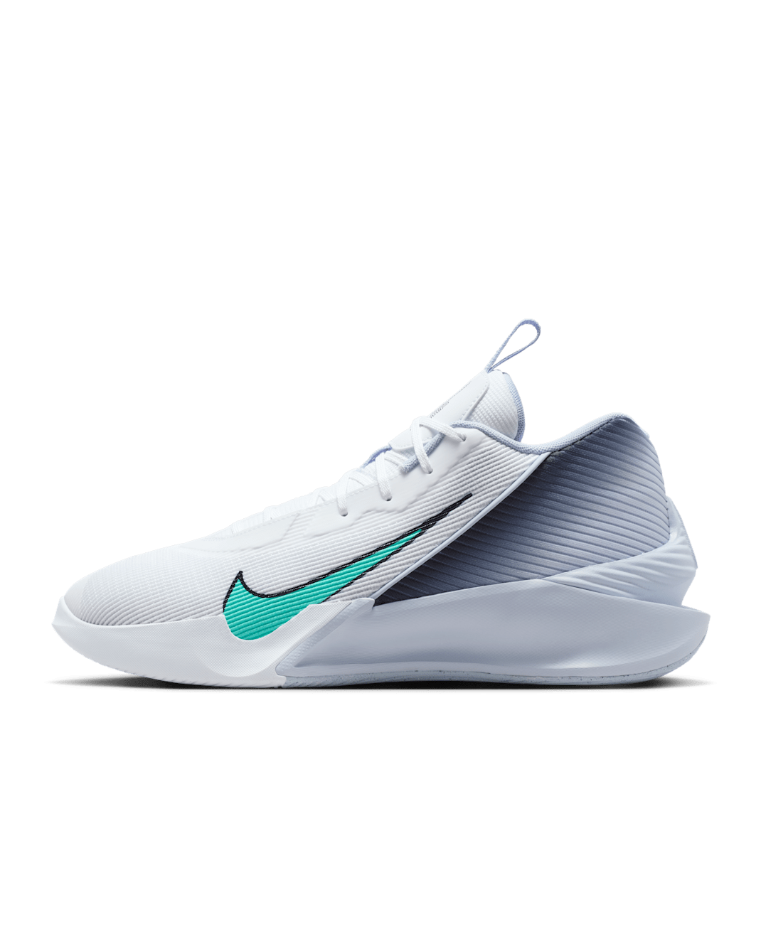 Nike G.T. Jump Academy Basketball Shoes - White/Ghost/Black/Dynamic Turquoise