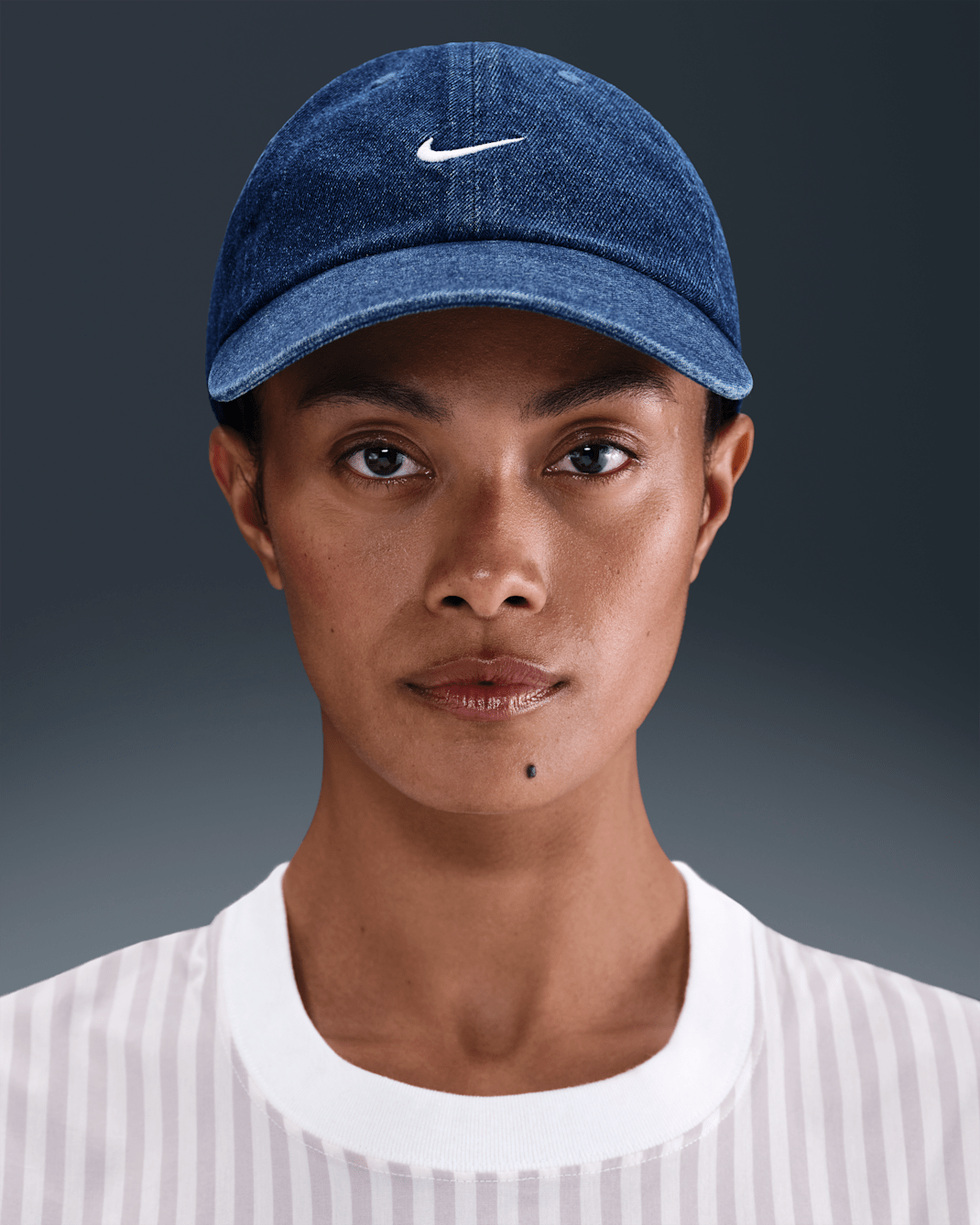 Casquette souple en denim Nike Club - College Navy/Blanc