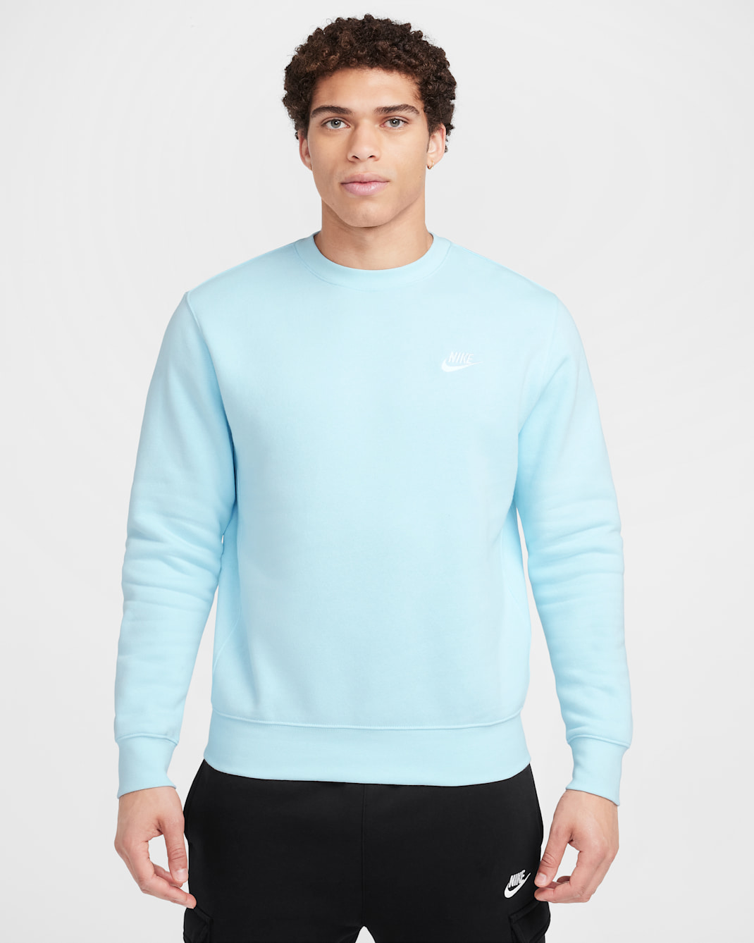 Nike Sportswear Club Fleece Men's Crew - Glacier Blue/White