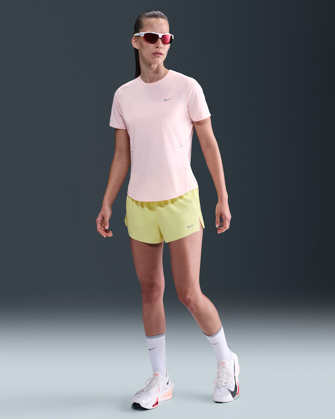 Nike Swift Women's Dri-FIT Mid-Rise 2.5" Brief-Lined Running Shorts - Light Zitron