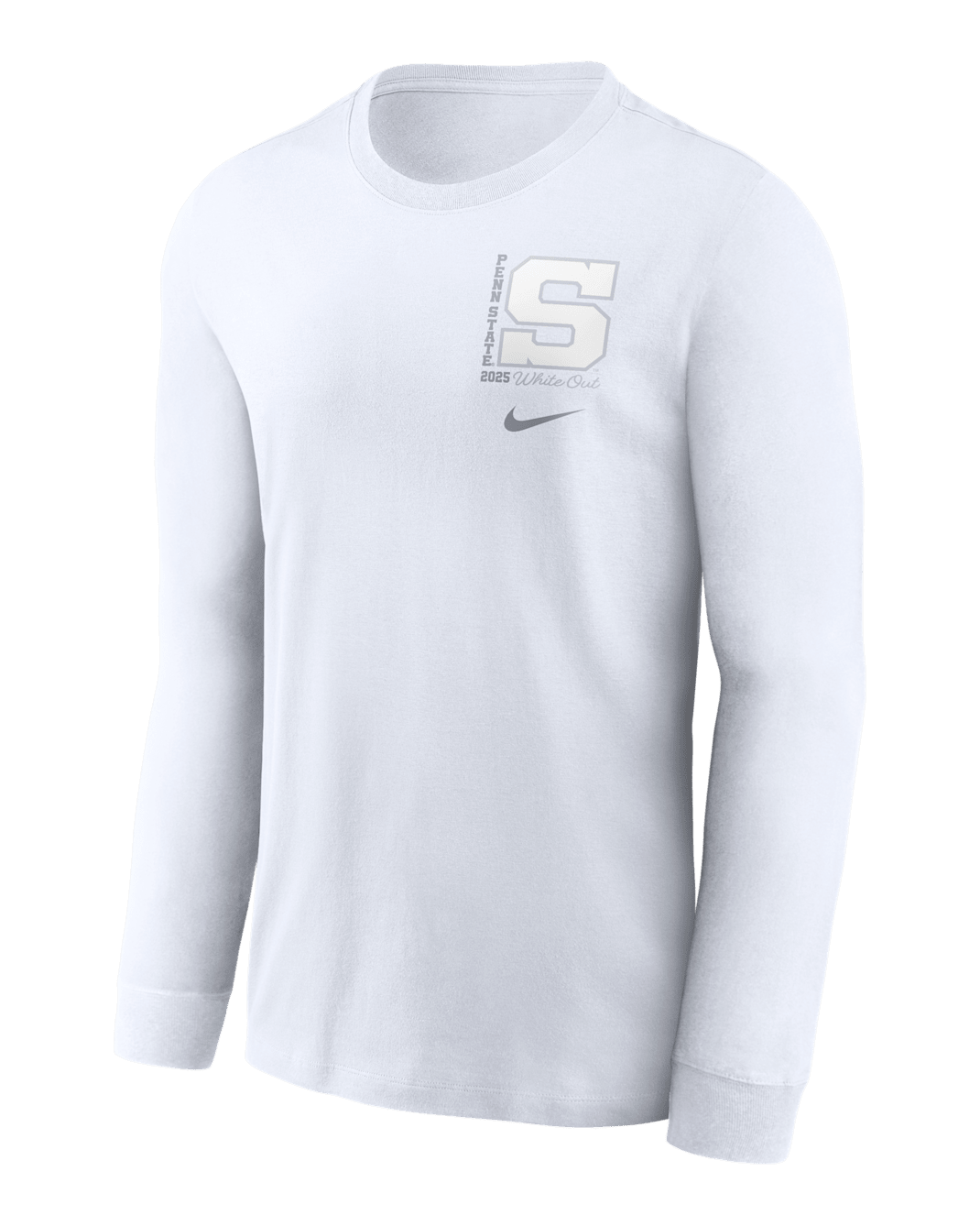 Penn State 2025 White Out Men's Nike College Long-Sleeve T-Shirt - White