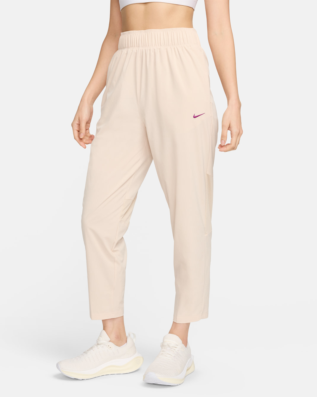 Nike Fast Women's Dri-FIT Mid-Rise 7/8 Running Trousers - Sand Drift/Viotech