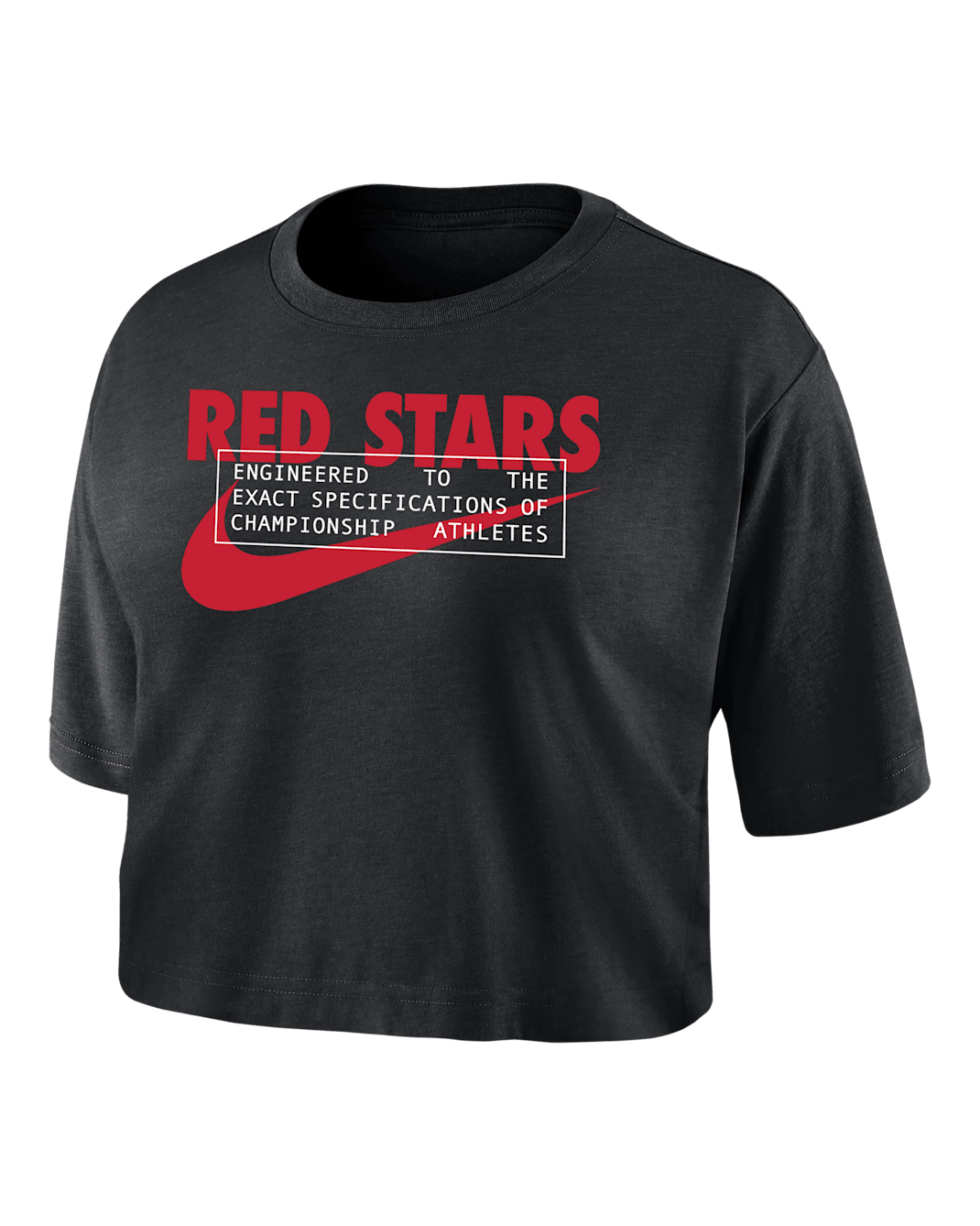 Chicago Red Stars Women's Nike Dri-FIT Soccer Cropped T-Shirt - Black