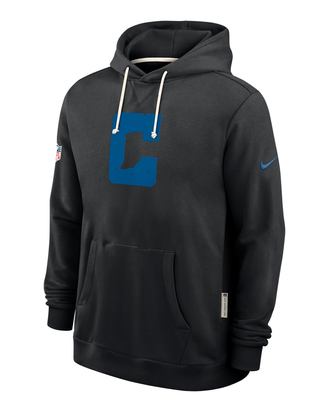Indianapolis Colts Alt 2 Tight Coverage Sideline Men's Nike Dri-FIT NFL Pullover Hoodie - Black
