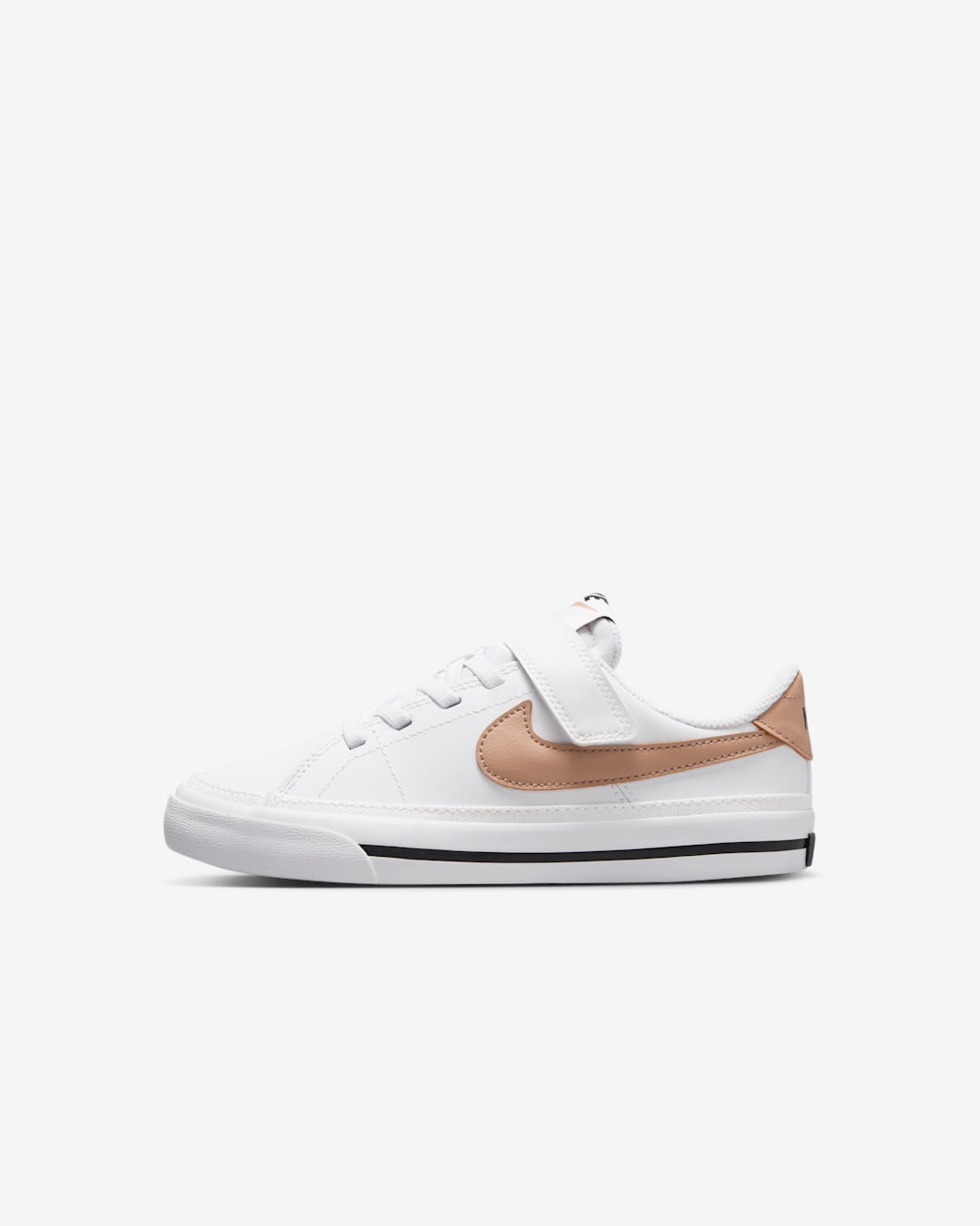 NikeCourt Legacy Younger Kids' Shoes - White/Black/Hemp