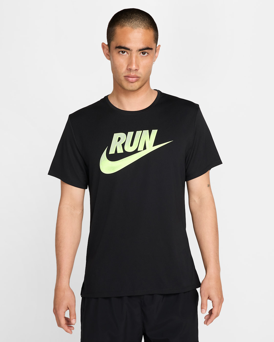 ナイキ マイラー ラン エナジー メンズ Dri-FIT ショートスリーブ ランニングトップ - ブラック