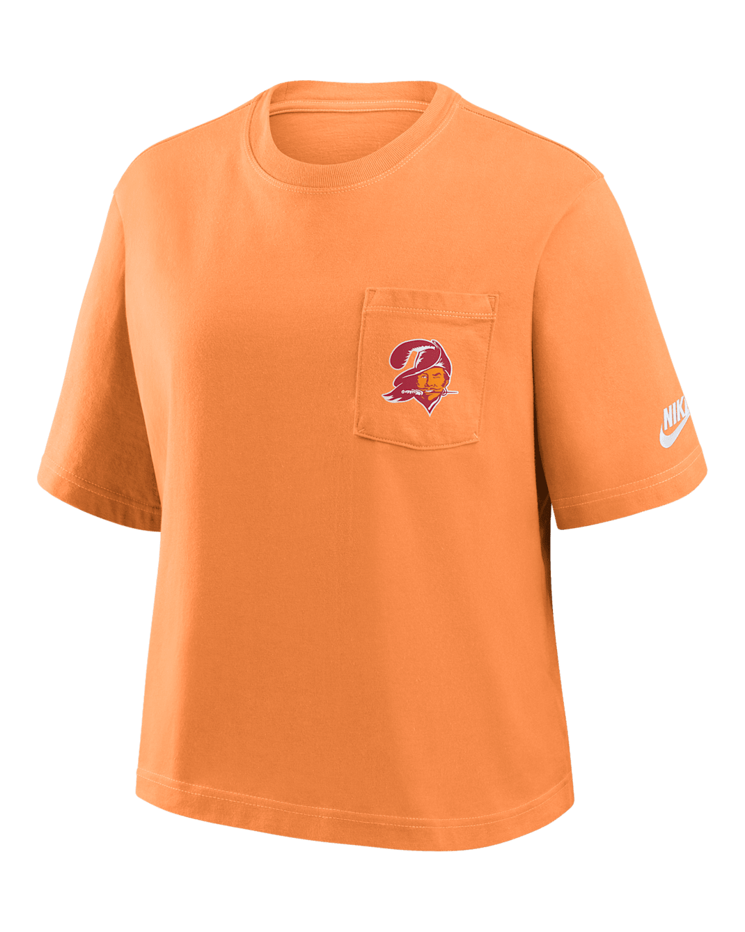 Tampa Bay Buccaneers Rewind Pocket Boxy Women's Nike NFL T-Shirt - Orange