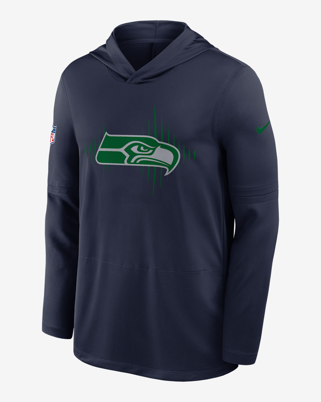 Seattle Seahawks Rivalries Collection Sideline Men's Nike Dri-FIT NFL Long-Sleeve Hooded Top - Navy