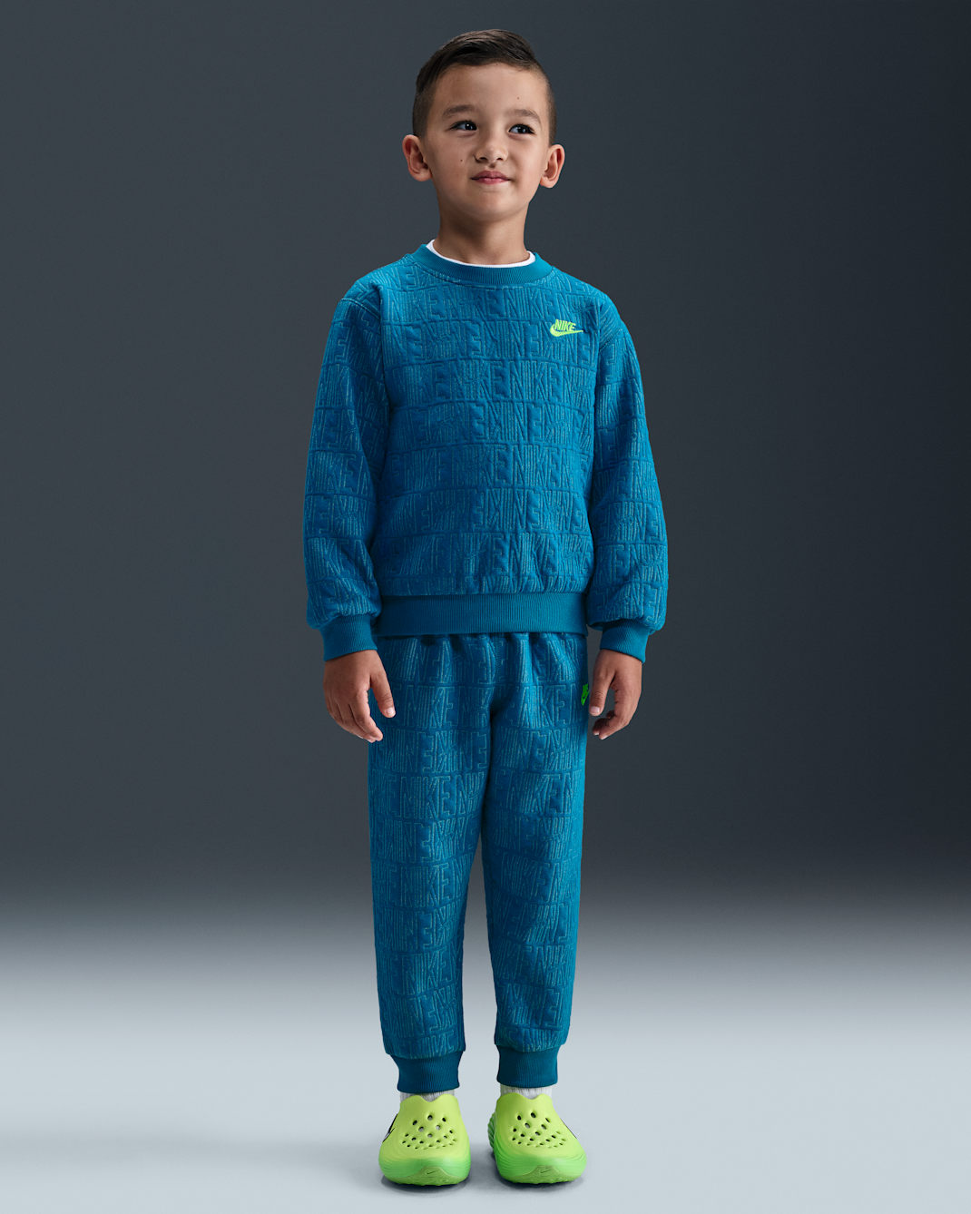 Nike Glow With Me Little Kids' 2-Piece Novelty Pants Set - Green Abyss