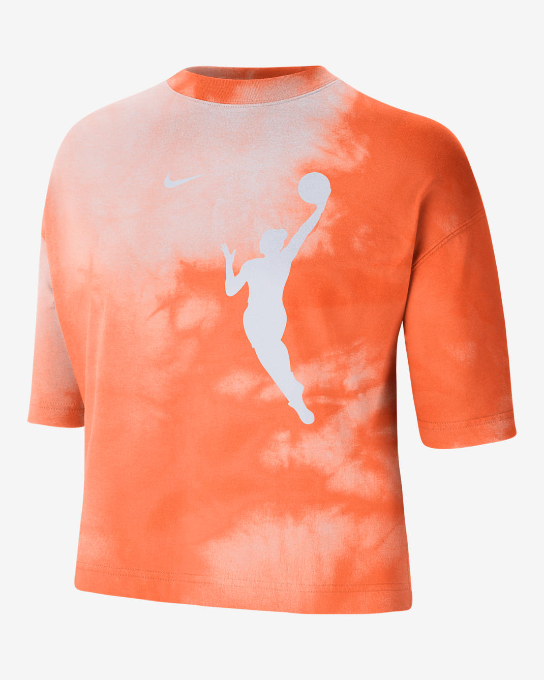 Playera de cuello redondo Nike de la WNBA de corte cuadrado para mujer Team 13 - Naranja brillante