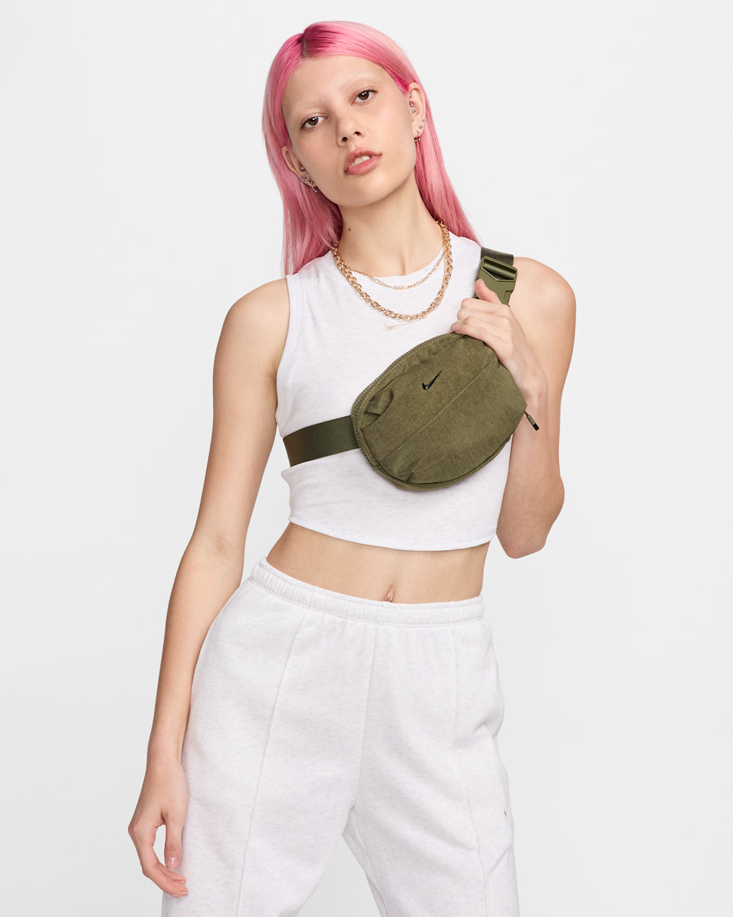 Nike Aura Crossbody Bag (2L) - Medium Olive/Medium Olive/Black
