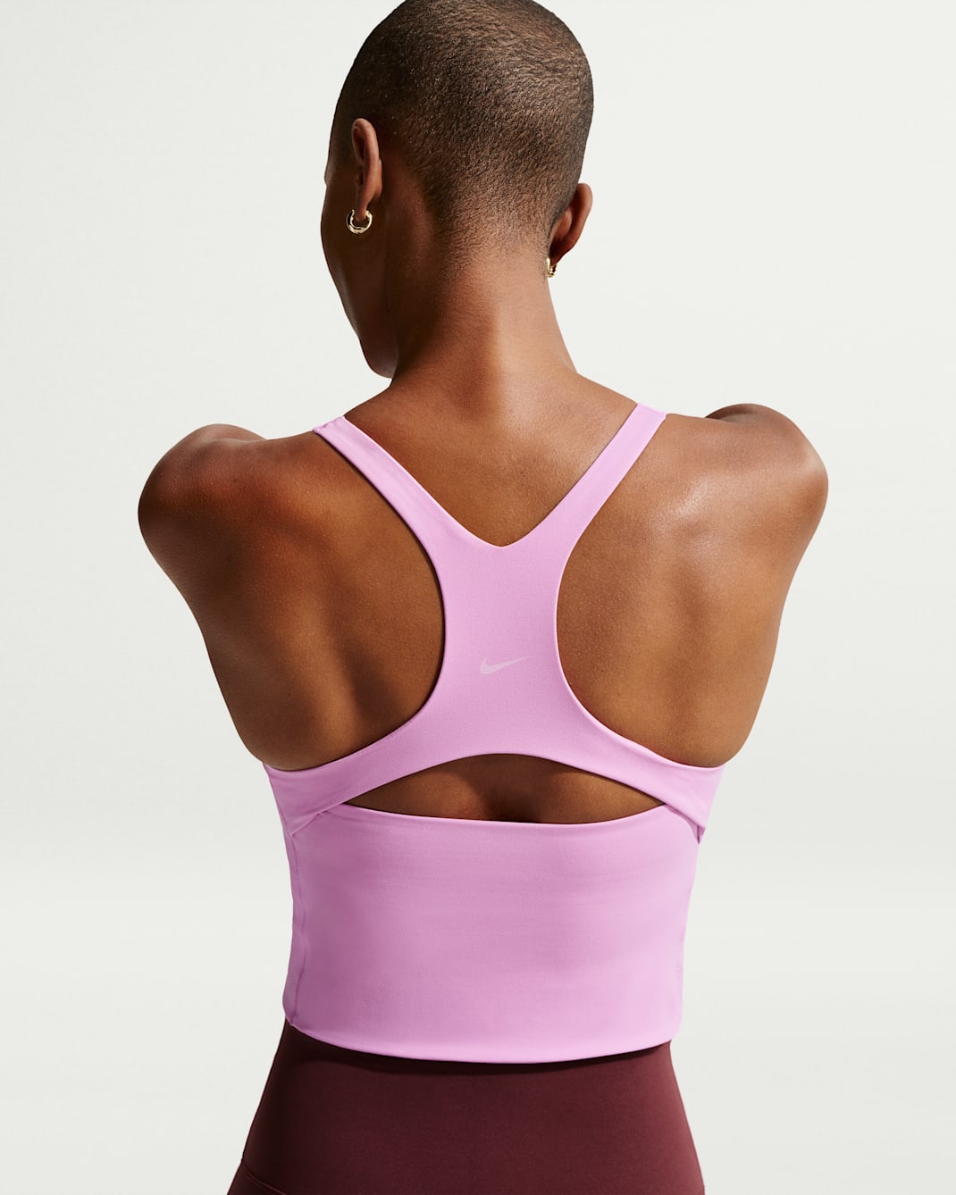 Nike Zenvy Women's Light-Support Sports Bra Tank - Light Magenta/White