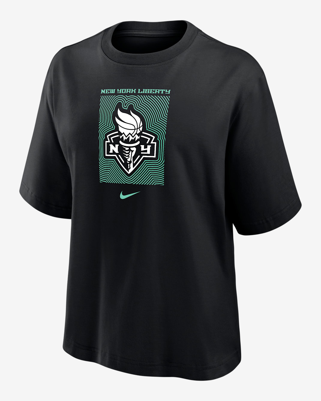 Playera Nike de la WNBA de corte cuadrado para mujer New York Liberty - Negro