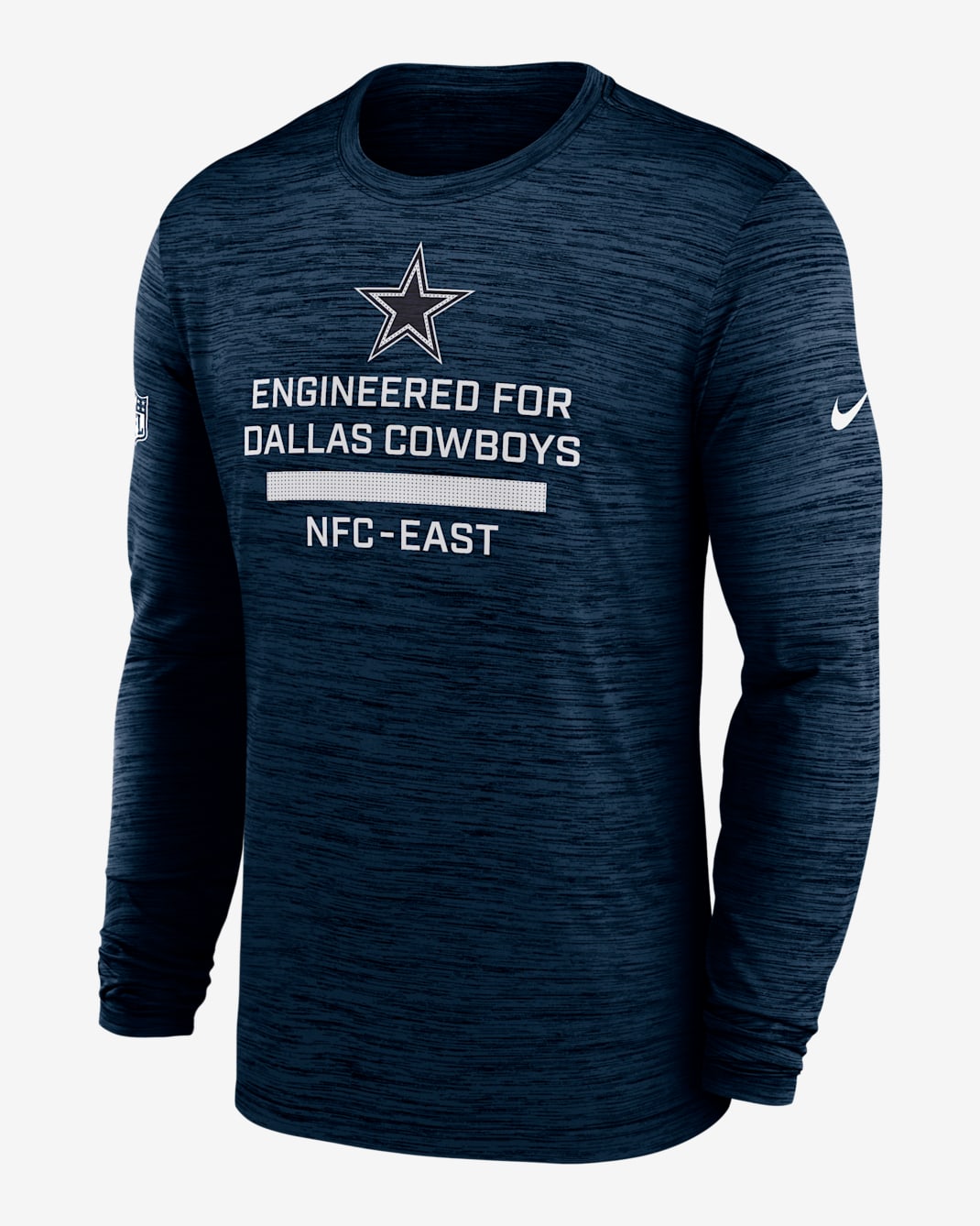 Playera de manga larga Nike Dri-FIT para hombre de la NFL de los Dallas Cowboys Sideline Team Issue Velocity - Azul marino