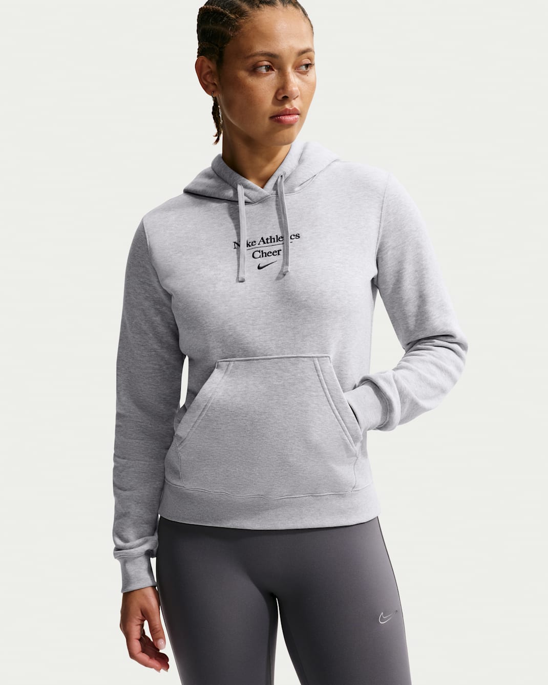 Sudadera con gorro sin cierre de animadora Nike - Gris oscuro jaspeado