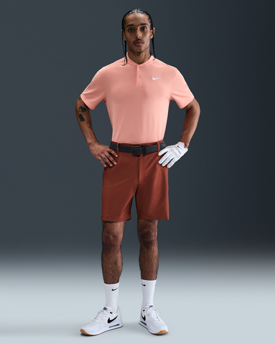 Nike Victory Men's Dri-FIT 7" Golf Shorts - Mars Stone/Desert Orange/Mars Stone
