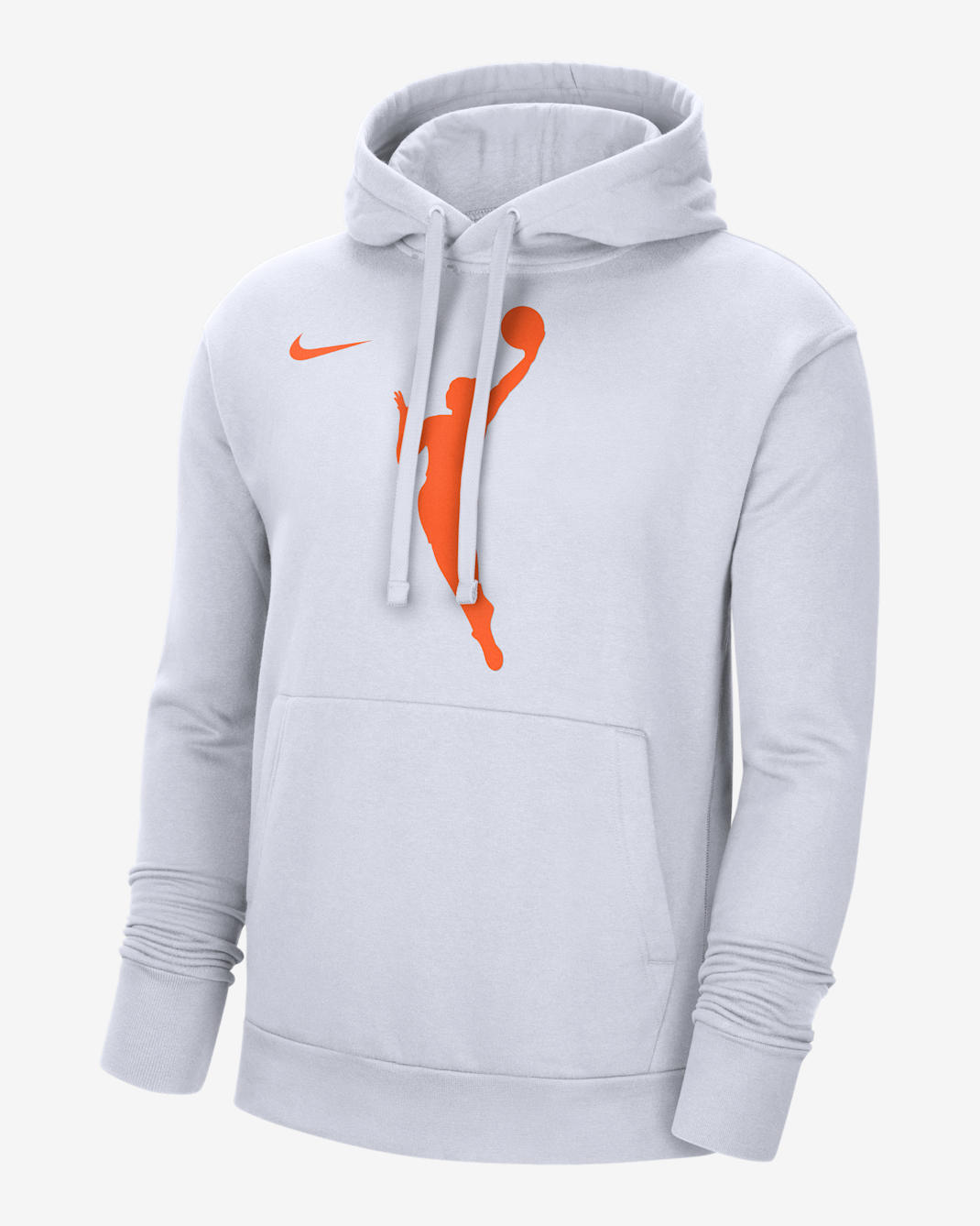 WNBA Nike Fleece Pullover Hoodie - White/Brilliant Orange
