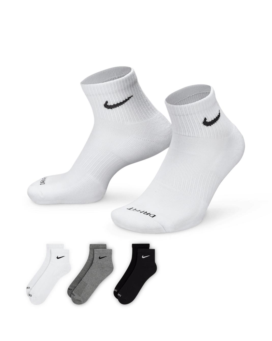Nike Everyday Plus Cushioned Training Ankle Socks (3 Pairs) - Multi-Colour