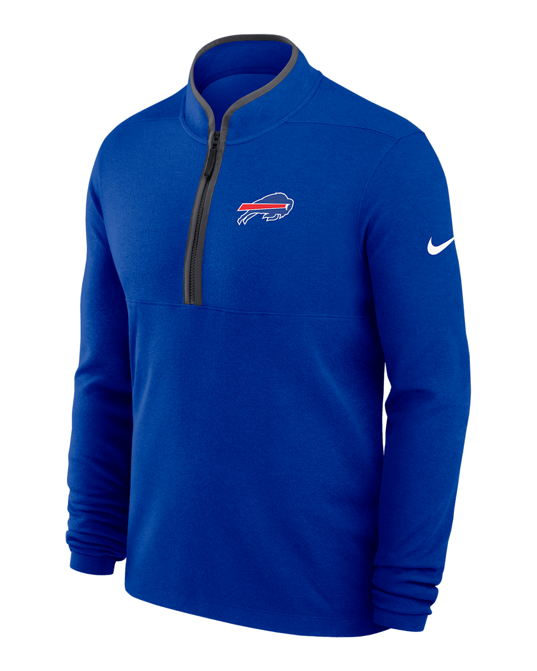 Playera de manga larga Nike Dri-FIT de la NFL de medio cierre para hombre Buffalo Bills Logo Victory - Royal